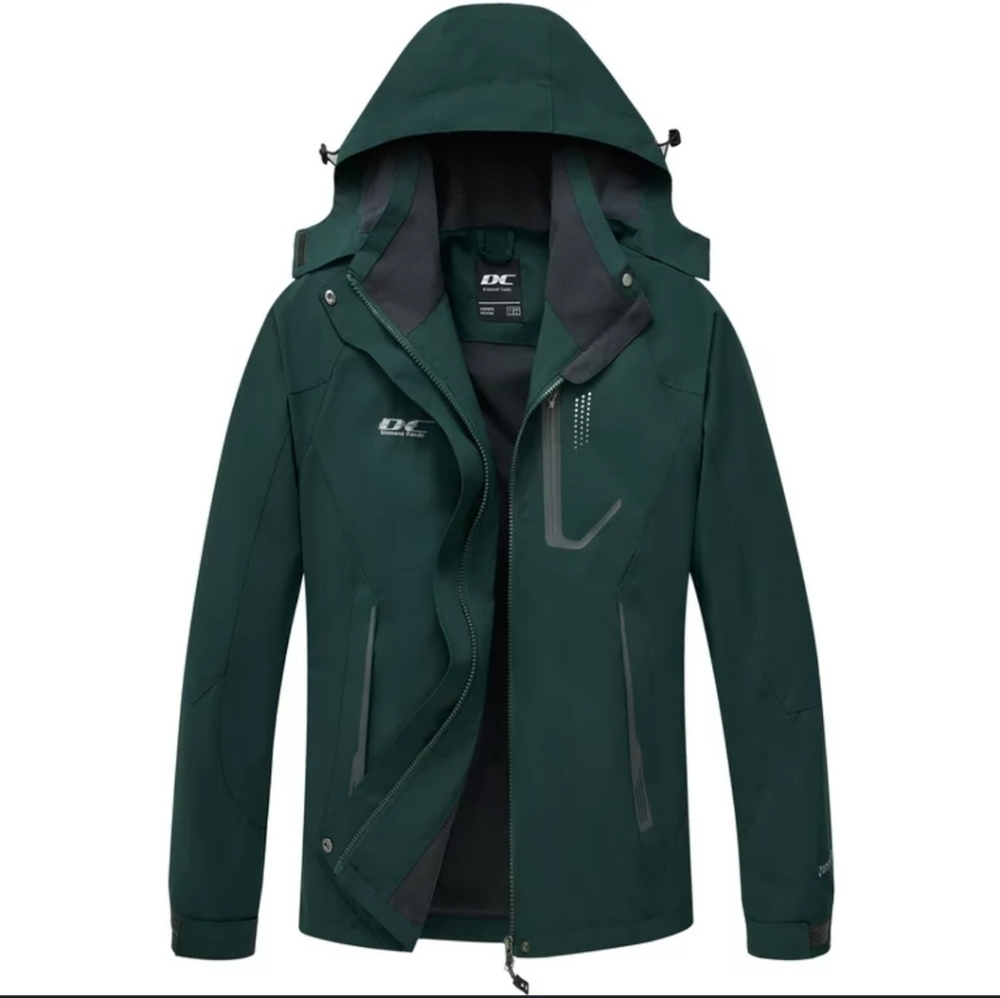 NWT DC Diamond Candy Womens Rain Jacket Waterproof Coat with Hood Windproof